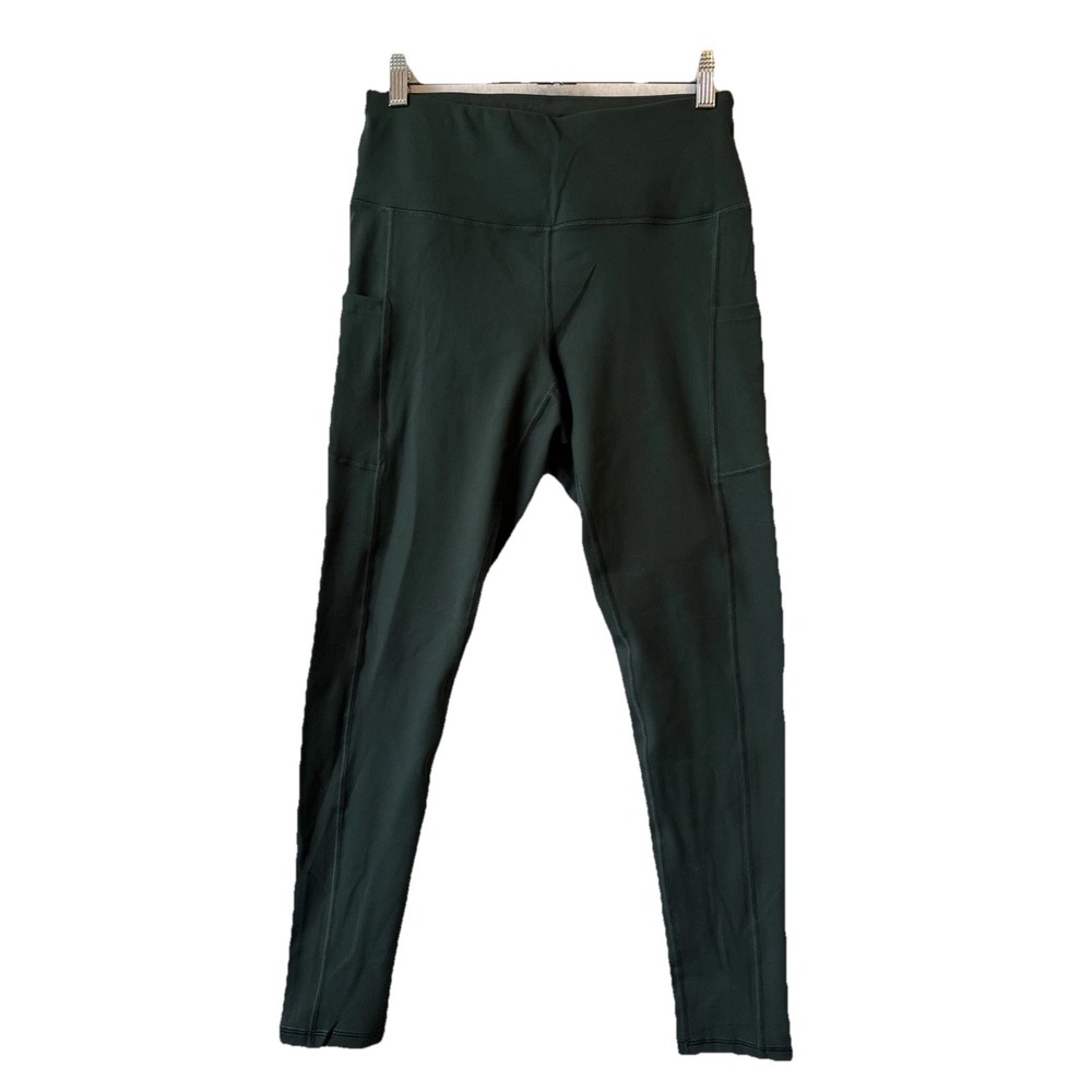 Iuga NWOT High Waisted Ankle Pocket Athletic Leggings M Green Workout Gym Yoga